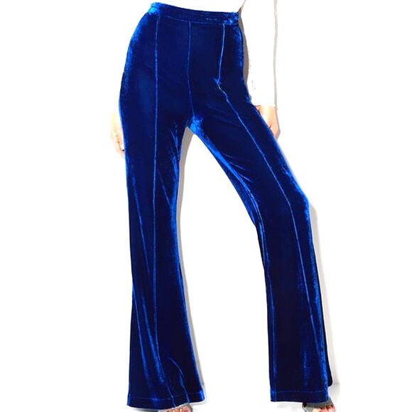 A.Calin By Flying Tomatos  Fresh start high rise velvet flare bell bottom pants - Picture 1 of 5